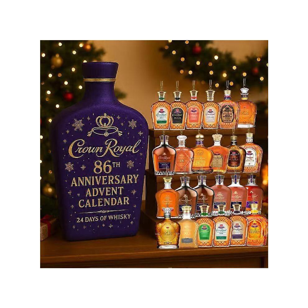 (Crown Royal 86th Anniversary Commemorative Edition) 2025 Full-Style Acrylic Christmas Advent Calendar – Festive Decoration