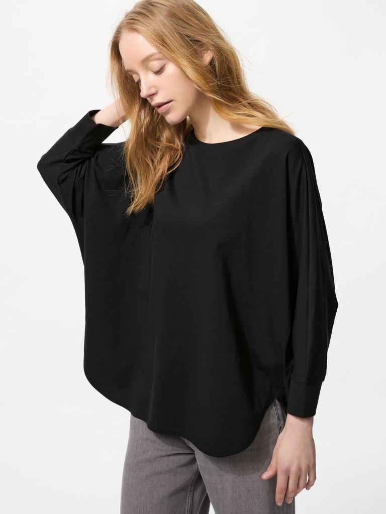 Uniqlo Рукав «летучая мышь» в японском стиле, рукав 7 четвертей