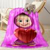 Masha Bear Blanket Soft Warm Cozy Suitable for Picnics Seaside Chair Four Seasons Multipurpose Playful Design Best Holiday Gift for Friends Family