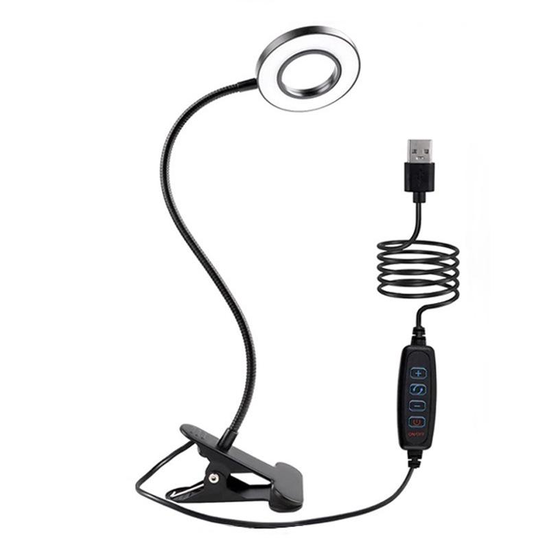 LED Desk Lamp with Eye Protection and Magnifying Glass – Perfect for Study, Beauty, Tattoo, and Selfie Lighting