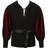European & American Retro Medieval Costume Lace-up Shirt Cosplay Top
