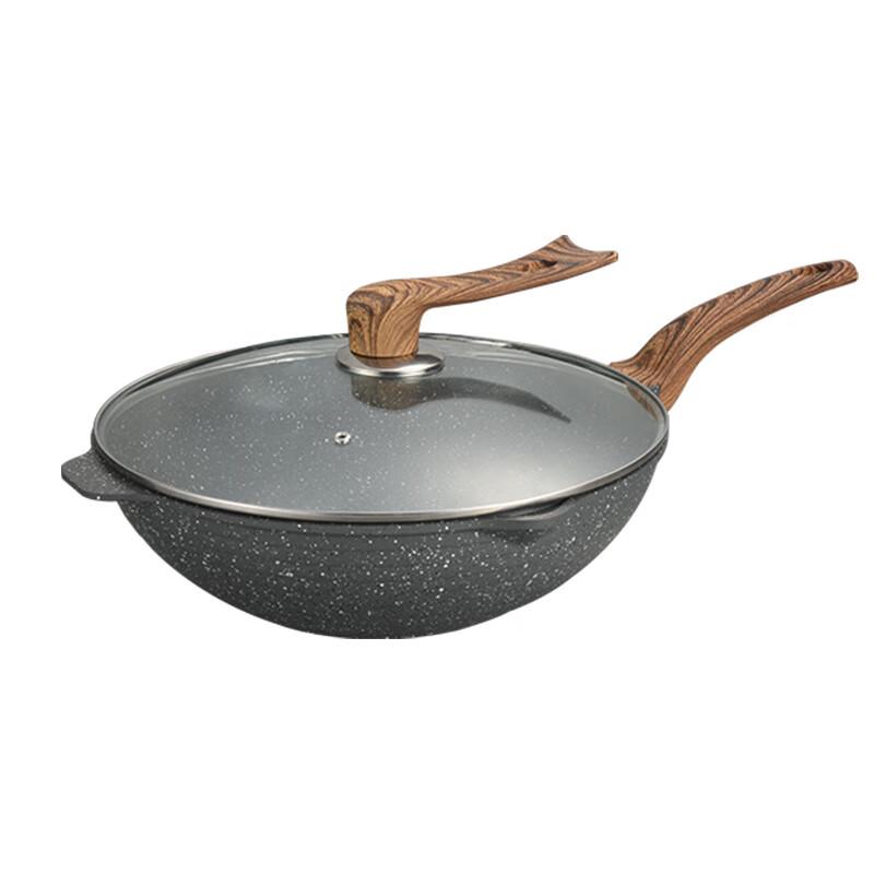 CINDYCOCO Maifan Stone Non-stick Wok with Lid