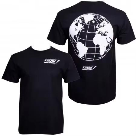 2026 new Mens black Stark industrial Tshirt with Earth design superhero tech style printed on the front and back soft
