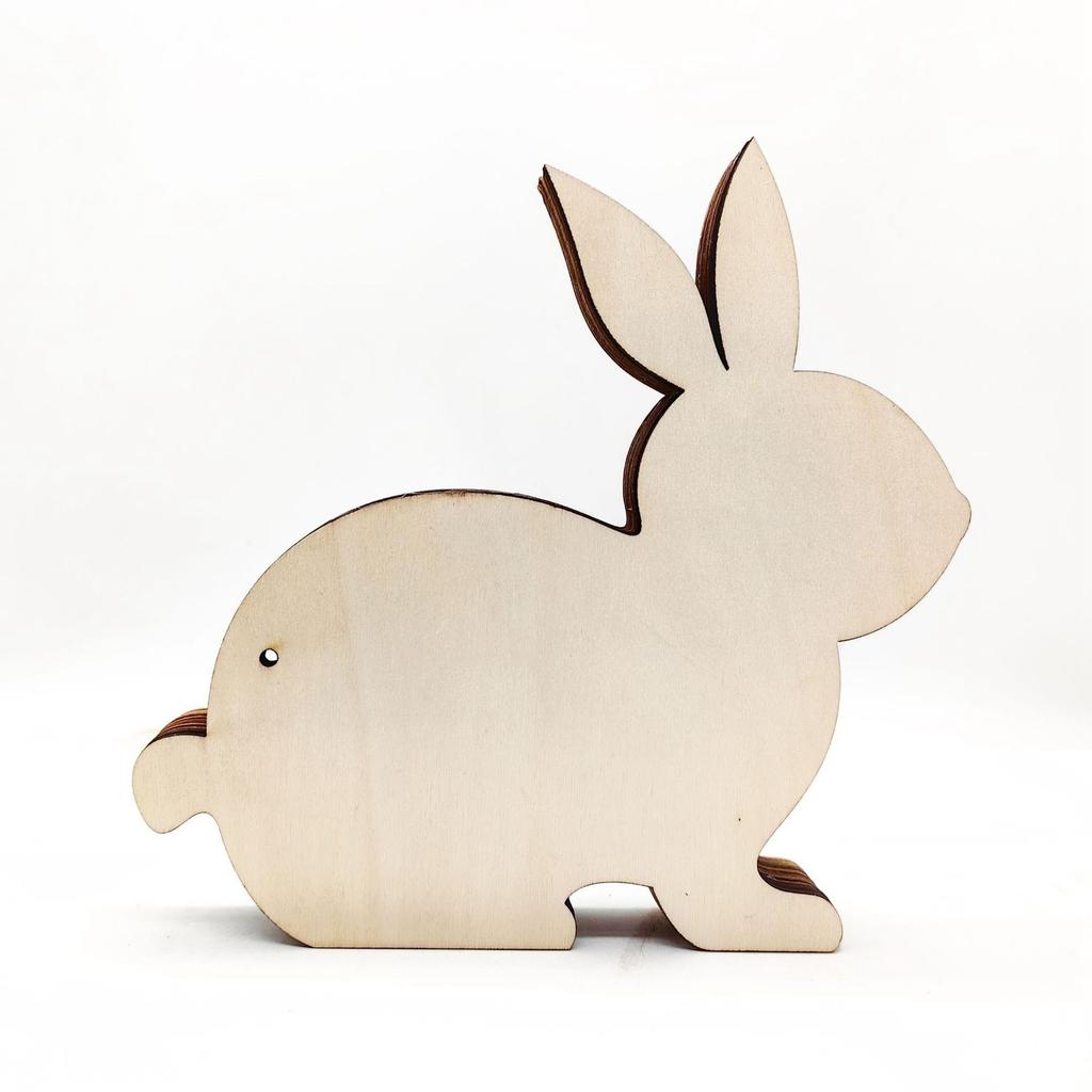 Easter Wooden Crafts Luminous Wooden Colorful Lighting Ornaments Home Festival Desktop Decorations.