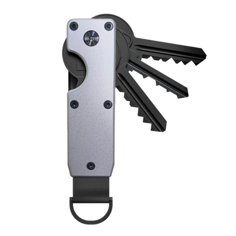 Вмещает 2-6 ключей Металлический органайзер для ключей Чехол-держатель для ключей из углеволокна для ключей длиной менее 6,2 см