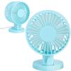 Портативный мини-настольный вентилятор USB ультра-тихий вентилятор с регулировкой на 45 градусов для домашнего офиса DesktopBlue