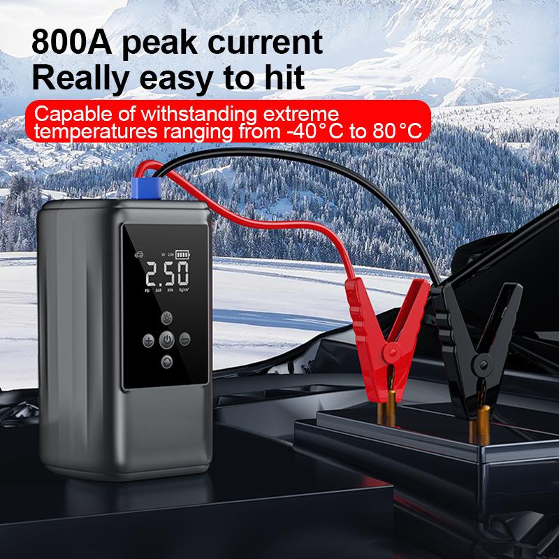 6-в-1 Портативный пуско-зарядное устройство 800А, Power Bank, 12В стартер для автомобиля с насосом, Аварийный бустер аккумулятора для внедорожника