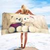 Cartoon Teddy Bear Printing Series Seaside Vacation Beach Towel Swimming Bath Towel Sports Towel