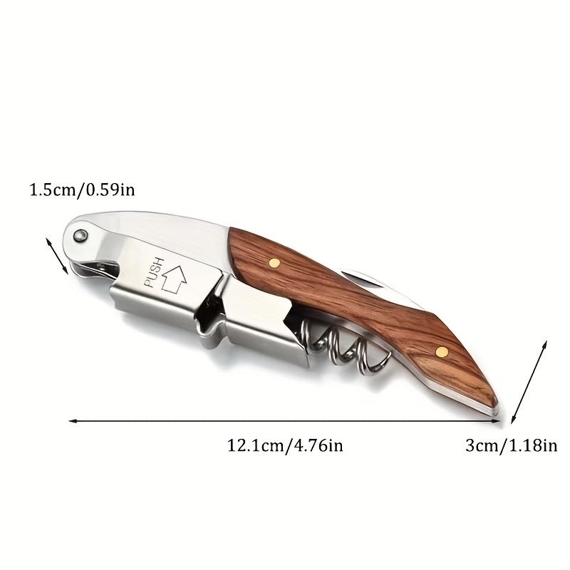 Индивидуально гравированный штопор из нержавеющей стали для вина, пива с деревянной ручкой. Идеально подходит для дома, бара, ресторана. Прекрасный подарок на Рождество, дни рождения, вечеринки.