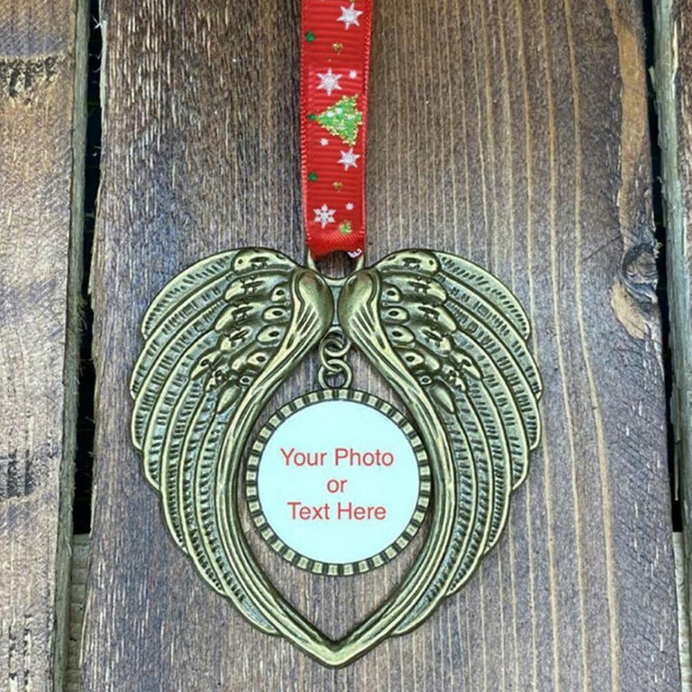 Рождественские крылья ангелов, подвесной декор, рождественские елки, украшения, фоторамка, украшения, подарки