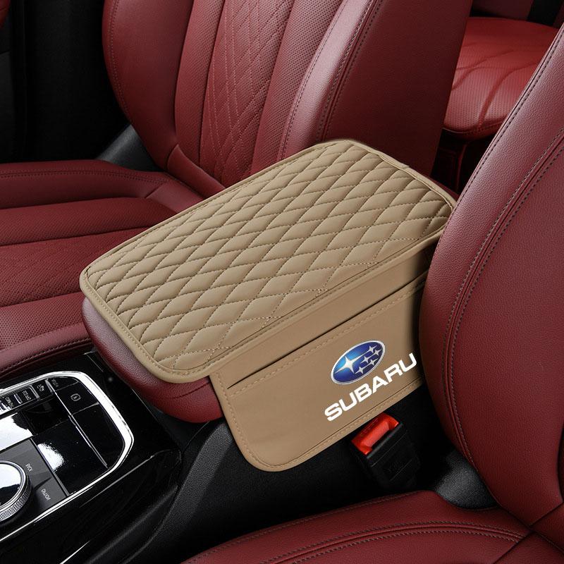 Коврик подлокотника из ПУ кожи, коробки для салфеток, подушка для высоты, бокс подлокотника для Subaru Impreza Legacy WRX STI BRZ XV WRC Forester Crosstrek Outback