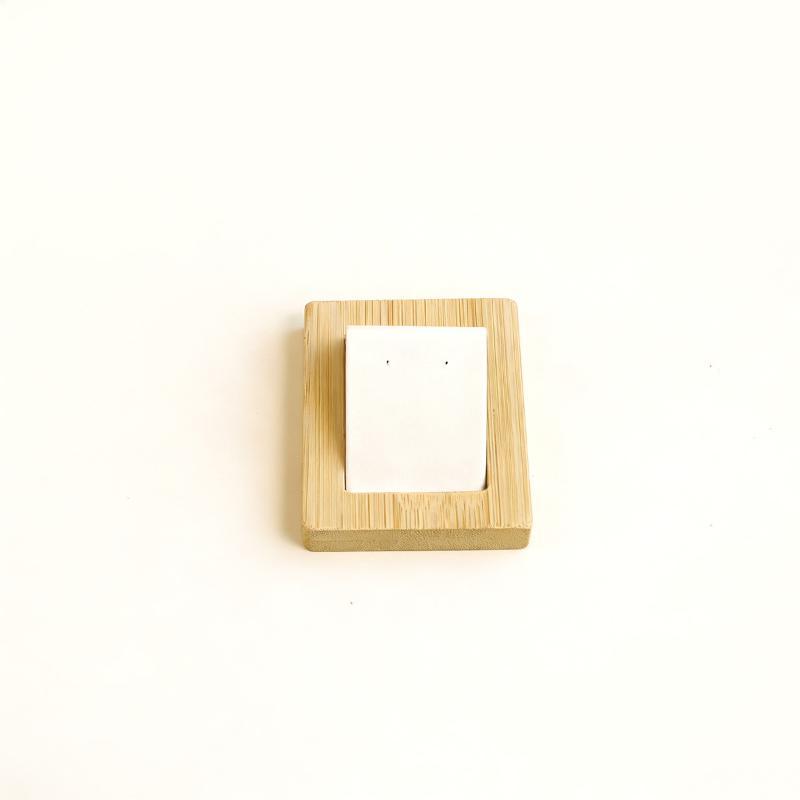 Bamboo Earring Display Stand Easy to Assemble Soft Velvet Lining Multi Slots for Jewelry Shops Home Earring Display Use