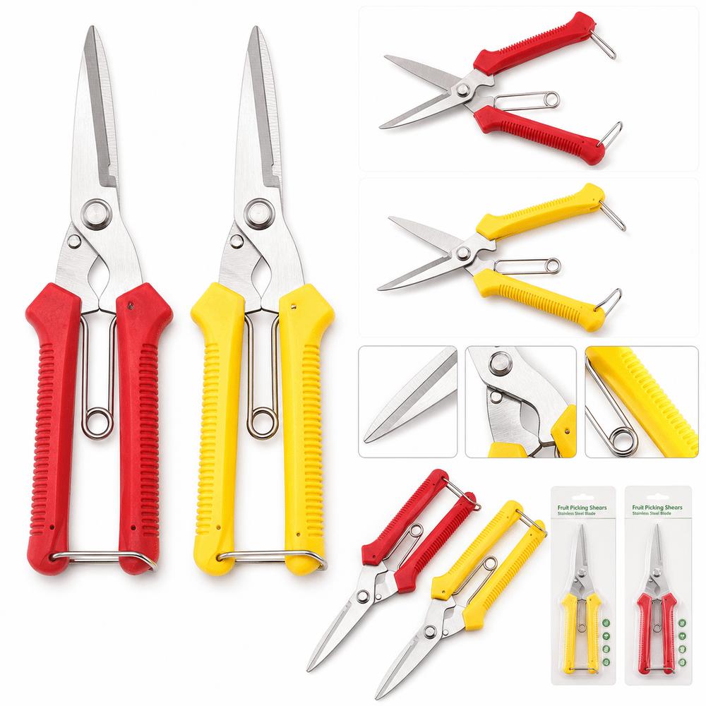 Stainless Steel Gardening Pruning Shears Precision Cutting Hand Pruner Branch Shears Fruit Tree