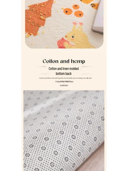 Детский мультяшный плюшевый прикроватный коврик - Искусственный кашемир, Милый и утолщенный напольный коврик для спальни девочки.