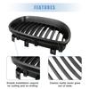 uxcell Matte Black Front Kidney Grille for BMW E60 E61 5 Serie M5 03-09