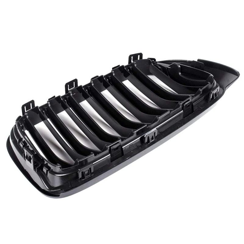 2 шт., решетка переднего бампера автомобиля, накладка, покрытие для почек, спортивная двойная линия планки для BMW X3 X4 F25 F26 2014 2015 2016