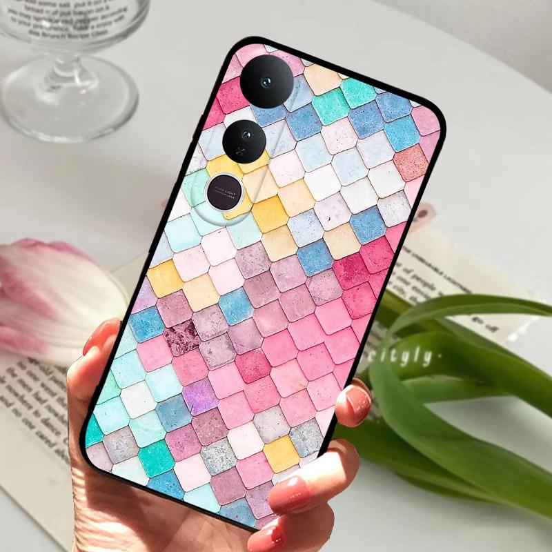 For Vivo V50 Lite Case V2441 Soft TPU Shockproof Silicone Bumper For Vivo V50 Lite 5G Protective Cover Shell Coque Fundas