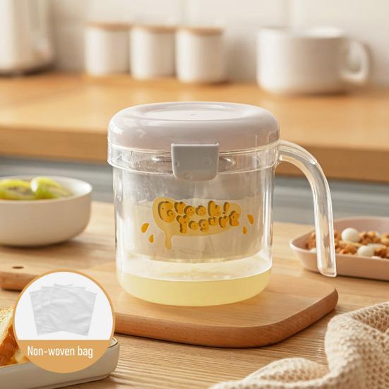 Сито для греческого йогурта с мелкой сеткой и крышкой-прессом, пластик без BPA, сепаратор сыворотки для домашнего сыра, соевого молока, компактный кухонный инструмент