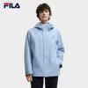 Fila Наследие Минималистичный Повседневный Модный Универсальный Прочный Тканый Свободный Худи Мужские куртки Небесно-голубой F11M548702FBU