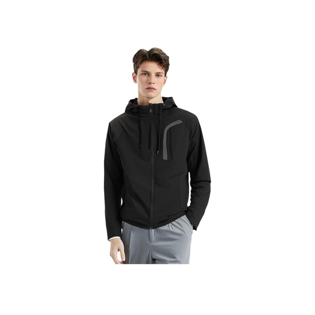 Under Armour Solid Color Drop Shoulder Zip Long Sleeve Jacket Men Jackets Black 1376967-001