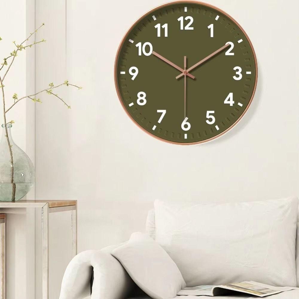 Silent Wall Clock Round Hanging Watch Living Room Decoration Quartz Wall Clock Hotel