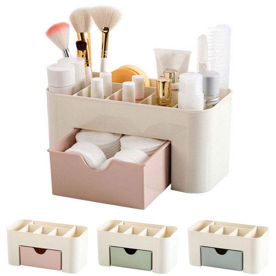 Desktop Cosmetic Lipstick Brushes Storage Box Drawer Makeup Holder Organizer
