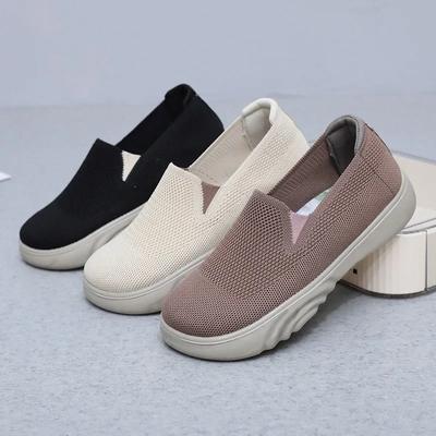 Сетчатые мокасины без застежек для спорта на открытом воздухе, женская обувь для ходьбы, удобная дышащая повседневная обувь, модные кроссовки для фитнеса и бега 2024