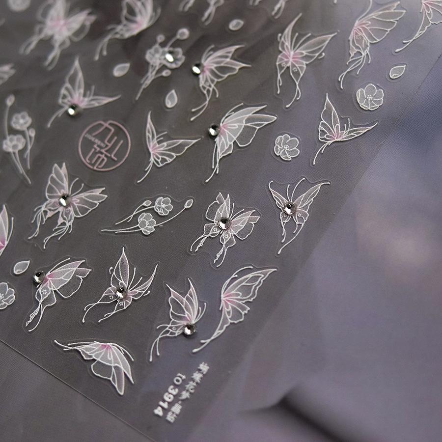 Яркие хрустальные наклейки для ногтей с бабочками. Изготовление своими руками креативных декоративных наклеек.