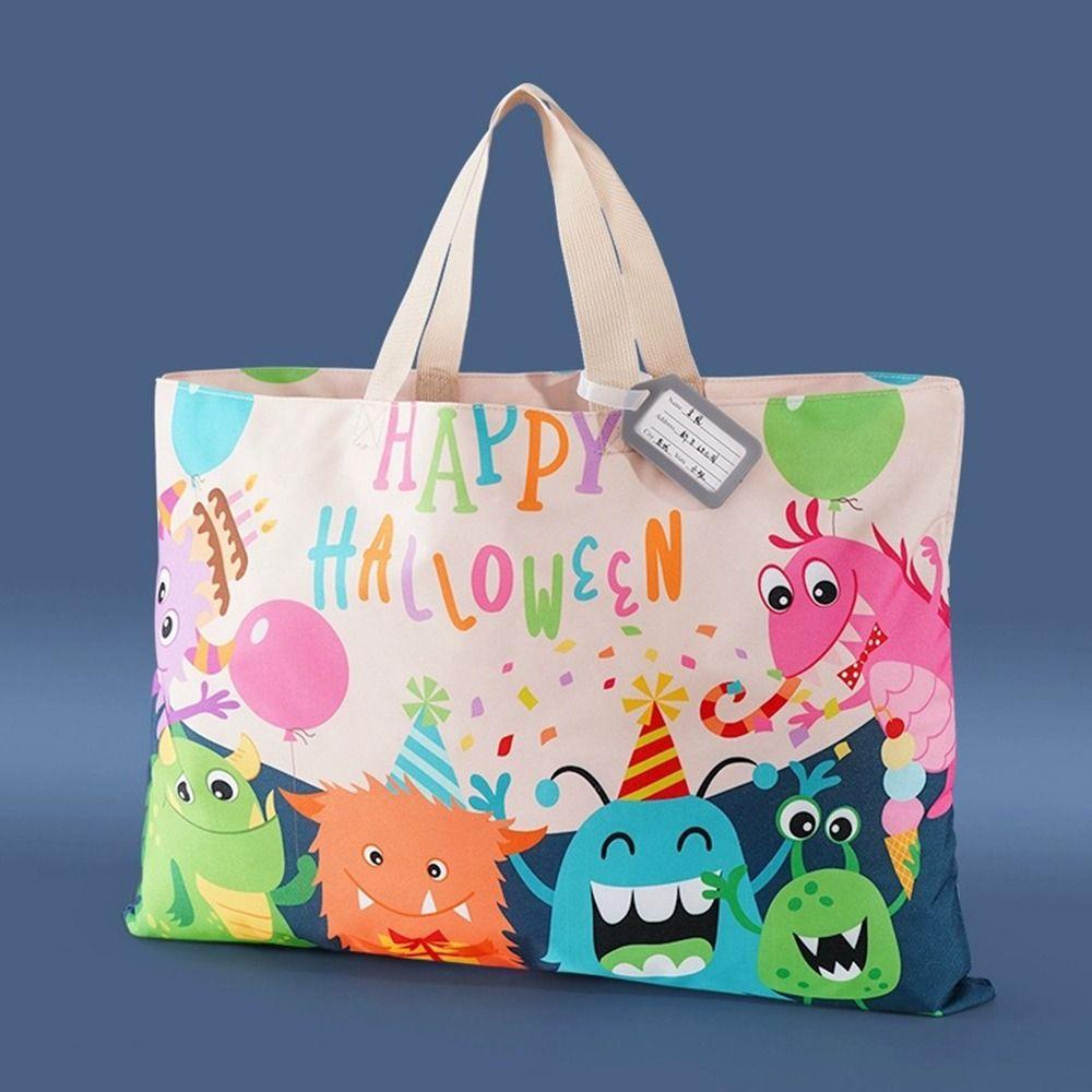 Cartoon Print Kindergarten Quilt Storage Bag Oxford Cloth Large Capacity Mommy Maternity Bag Multi-Purpose Lightweight
