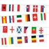 Евро-2024 Футбольная Вечеринка Декор Гирлянда Флажки 24 Страны Двусторонние Тканевые Флажки для Дома Сада