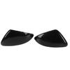 One Pair Car Side Rear View Mirror Cover Rearview Mirrors Cap (Bright Black)