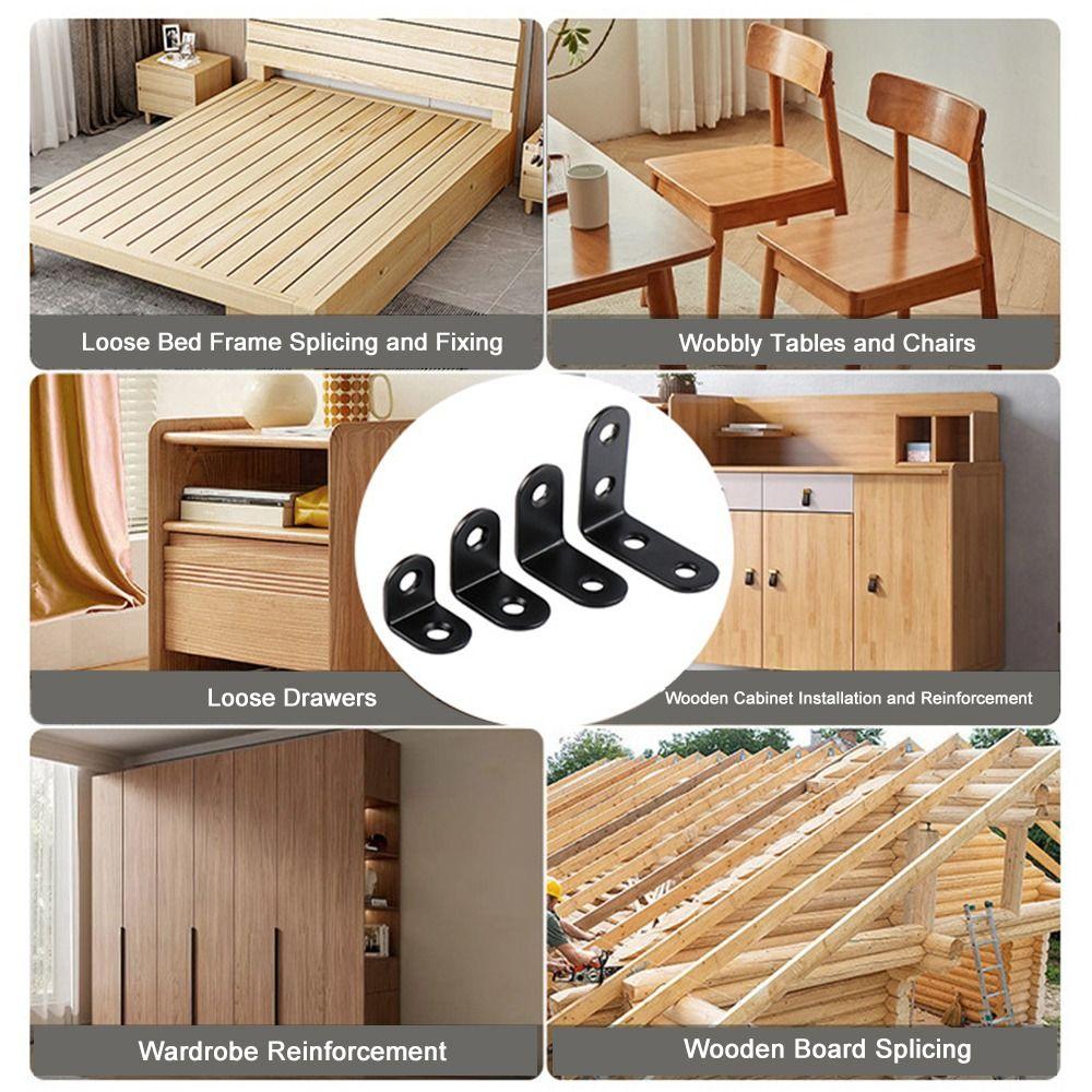 1Pcs Stainless Steel Angle Bracket 90 Degree Mending Plate Durable Corner Stand  Furniture Hardware