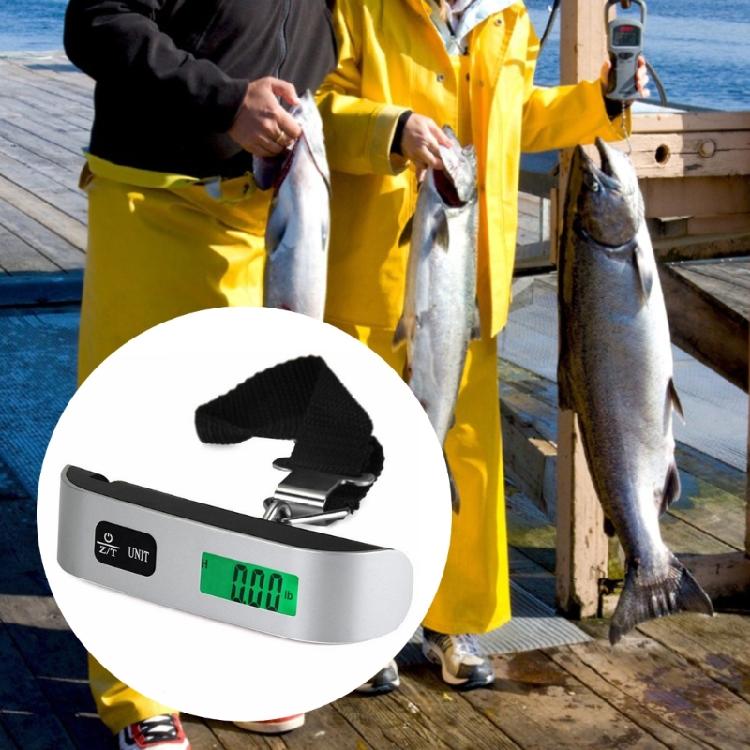 Hanging Baggage Scale LCD Display Suitcase Weight Scale Luggage Scale 50kg/110lb Electronic Digital Backlit Scale