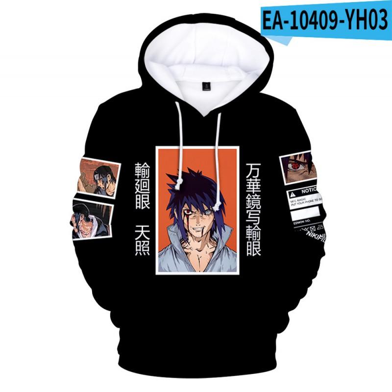 Anime Naruto Hoodie Unisex Streetwear 3D Digital Print Oversized Sweatshirt Teens Adults Fall