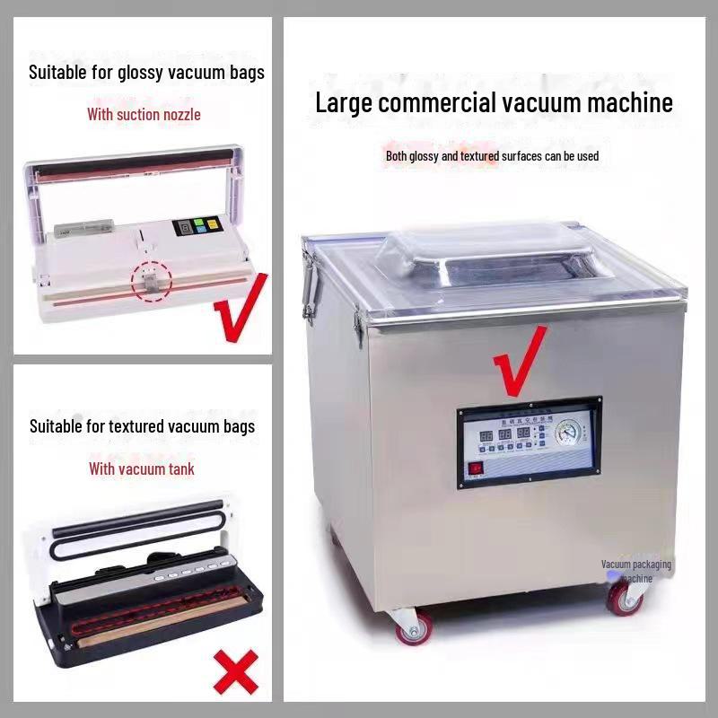 23cm Wide Smooth Vacuum Bag, 16-Silk Thickness, 45cm Long, Transparent Food-Grade Plastic Bag for Fruit Preservation.