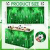 Soccer Party Tassel Table Skirt with Football Sticker for Kids Adults Sports Theme Birthday Party Decoration Supplies Tablecloth