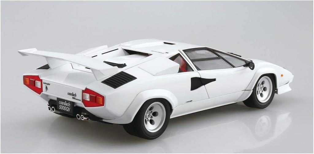 Aoshima Bunka Kyozai The Supercar Series Lamborghini Countach 5000QV Plastic Model (AOSHIMA) 1/24 '85