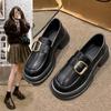 Одиночные туфли женские женские туфли весна и осень обувь повседневная колледж плоская подошва Lefou маленькие кожаные туфли женские модные женские туфли