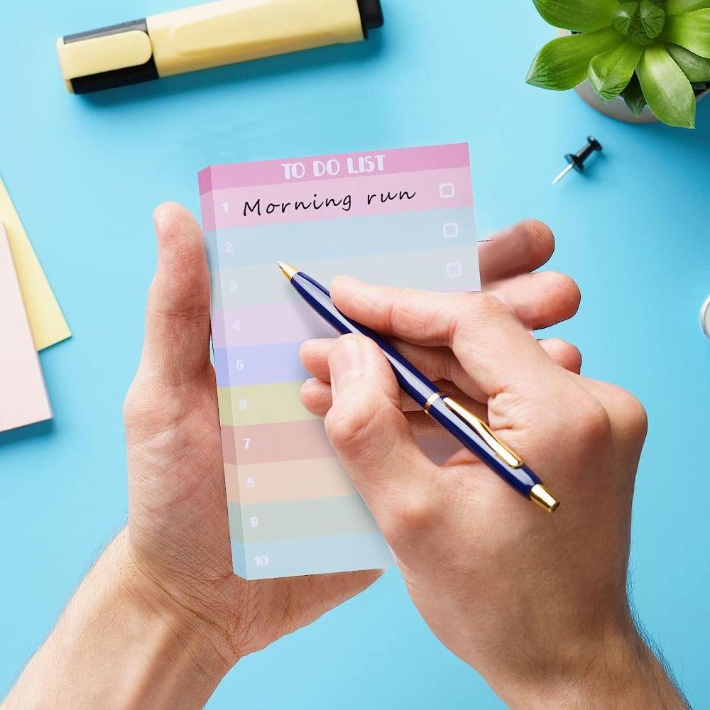 Multicolors To Do List Rainbow Scribed Sticky Notes School Stationery Bookmark Memo Pad  Stationery