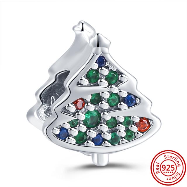 925 Silver Heart Christmas Hat Socks House Tree Apple Ice Crystal Snow Winter Beads Fit Original Charms Bracelet Jewelry