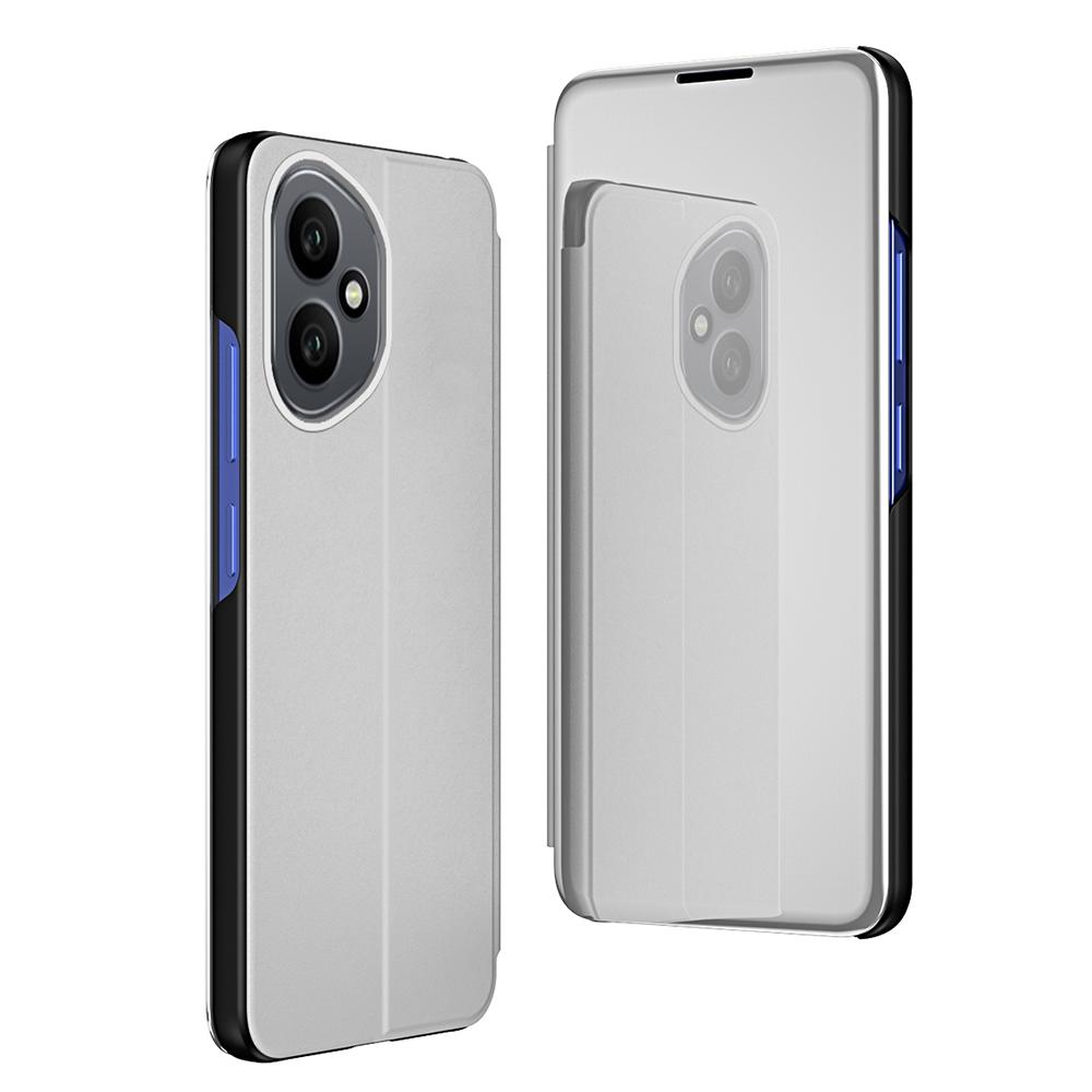 Для Honor 400 5G (Глобальный) Чехол-книжка из кожи с окошком для просмотра и подставкой