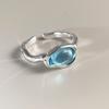 Xiaomi BF CLUB 925 Sterling Silver Ring For Women Jewelry Retro Blue Stone Open Vintage Handmade Ring Allergy For Party Birthday Gift