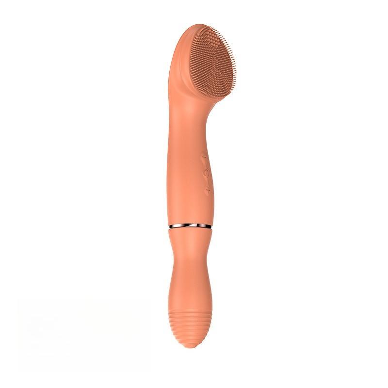 Retractable Vibrator Tongue Licking Sucking Vibrator Massager G-spot Stimulator Replaceable Facial Cleansing Brush Adult Sex Toy