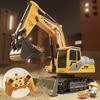 New Alloy Remote Control Excavator Toy Car with Lights Sound Effect Electric Excavator Automobile Engineering Vehicle Children Gifts
