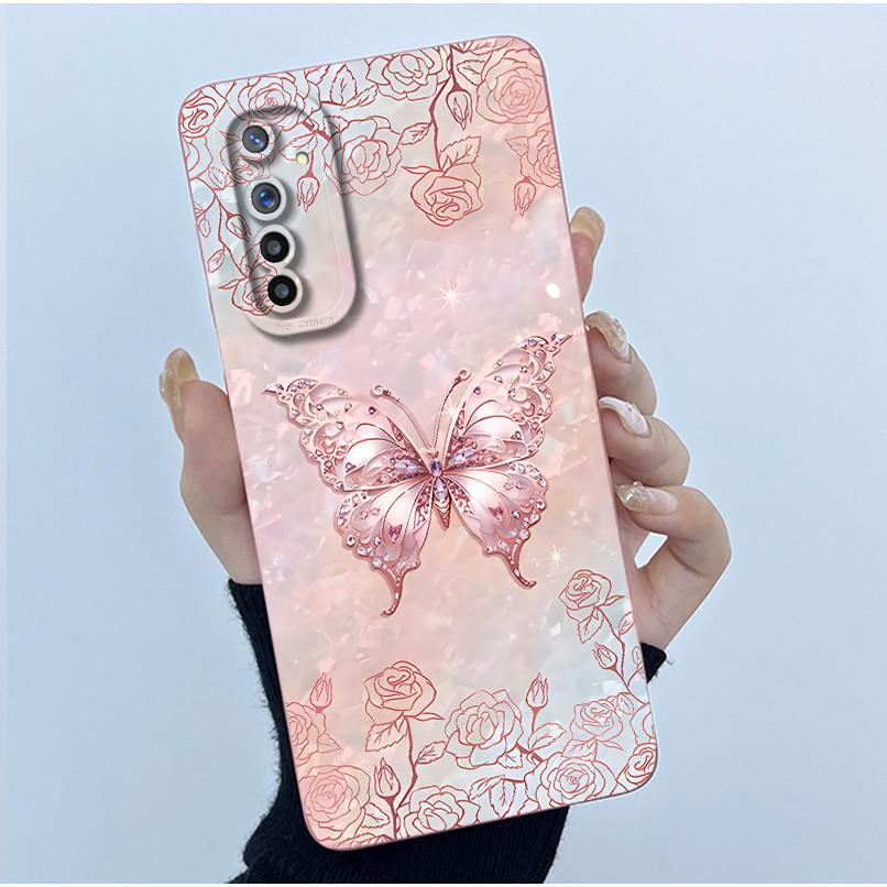 Чехол для телефона Realme 6 Чехол Realme 6s Модный Простота Масляная живопись Цветок Мягкий Жидкий силикон Оболочка Для Realme 6 Pro Funda