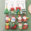 Christmas Series Santa Claus Christmas Tree Key Chains For Backpacks Pendant Cute Elk Doll Key Ring For Kids Friends Gift