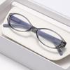 Classic Fashion Oval Small Frame Presbyopia Glasses Exquisite Sparkling Diamond Hd Blue Light Blocking Reading Glasses