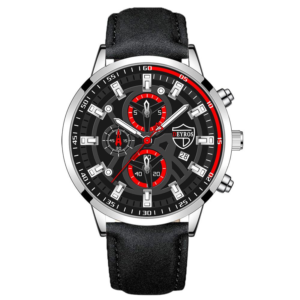 Men's Watch Belt Watch Calendar Watch Men's Fashion Watch Quartz Watch Men's Student Watch