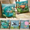 OOctonauts Cartoon Pillow Case Fashion Square Pillowcase Bedroom Sofa Room Ins Decoration Leisure