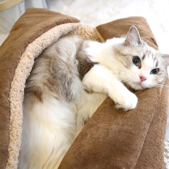 Коврик для кошек, самогреющийся, мягкий, моющийся, успокаивающий складную подушку для кровати для домашних кошек